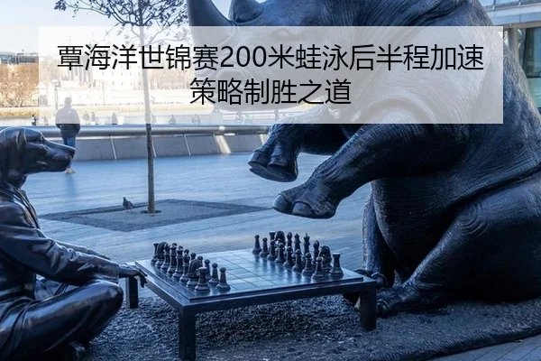 覃海洋世锦赛200米蛙泳后半程加速策略制胜之道